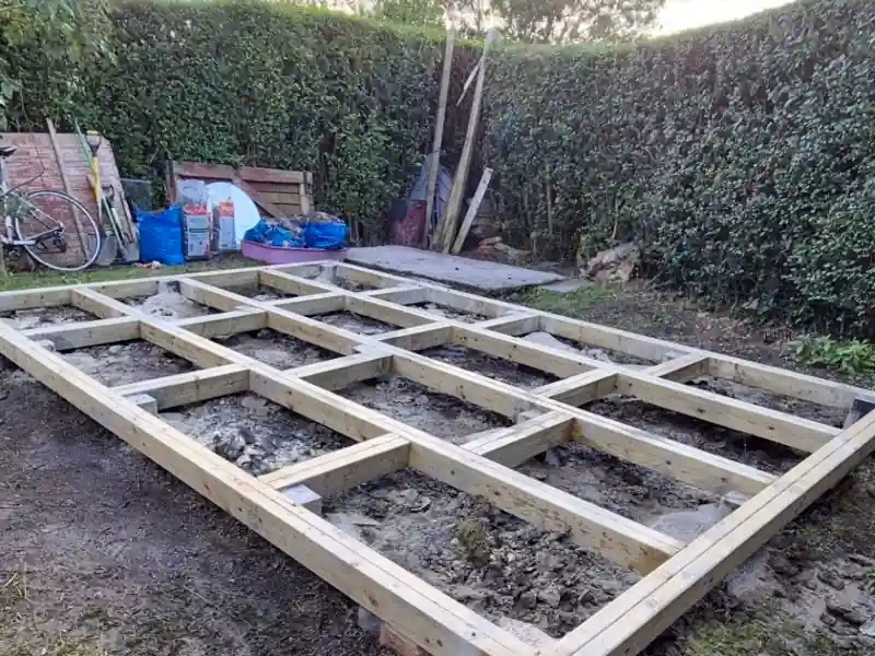 Groundwork preparation for a building base
