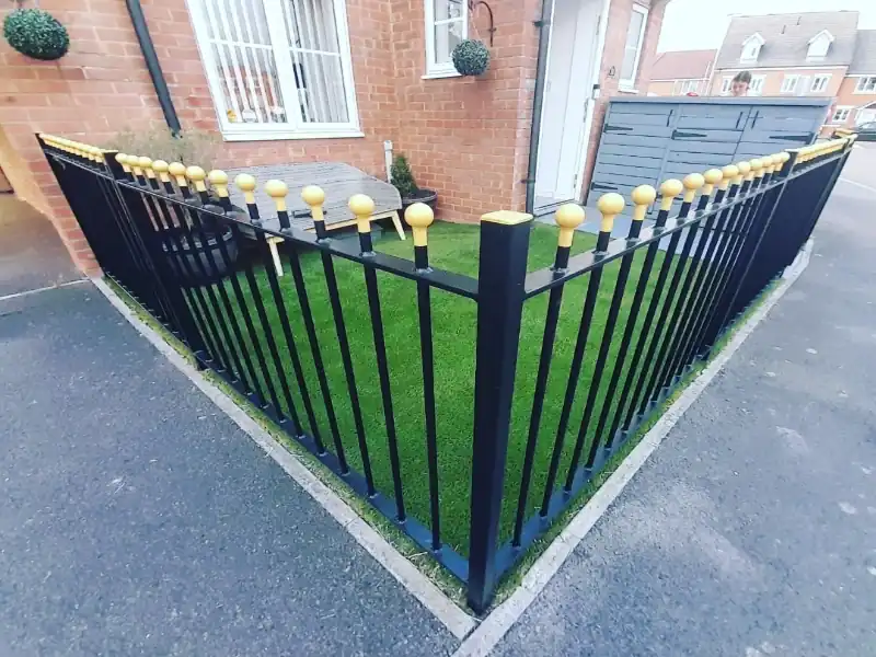 A smart-looking house exterior metal railings after being professionally painted