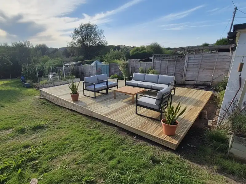 Modern timber decking in Dorchester
